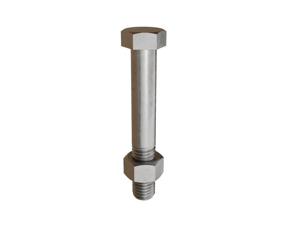 Hexagon bolt with nut, DIN 601