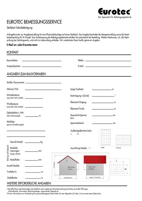 Anfrageformular
