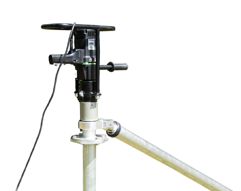 Screw-in machine for screw foundations