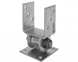  Supporto a U per pilastri - Supporto a U per pilastri quadrati inclinabile